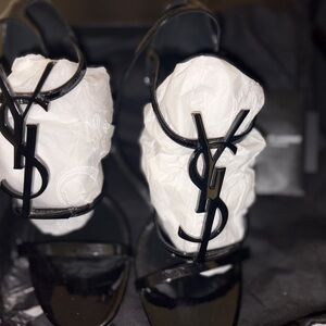 Saint Laurent Black Heeled Sandals